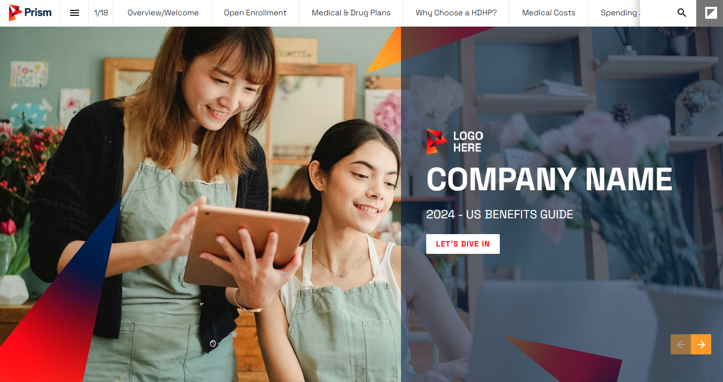 The original benefits guide template — the deliverable that drove $500K+ in revenue