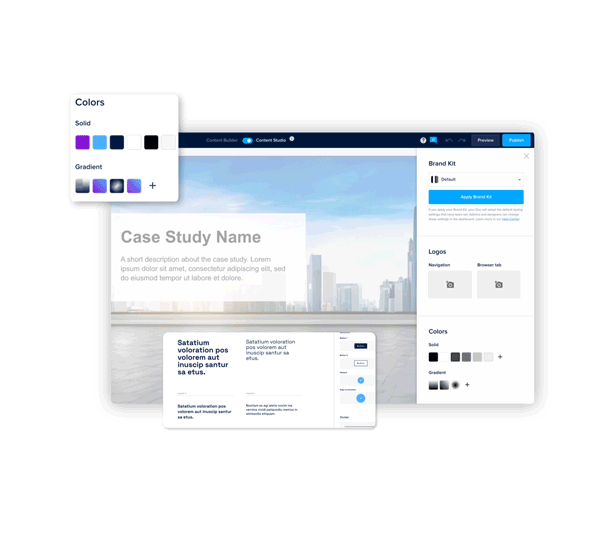 The template being rebranded in real time inside Foleon