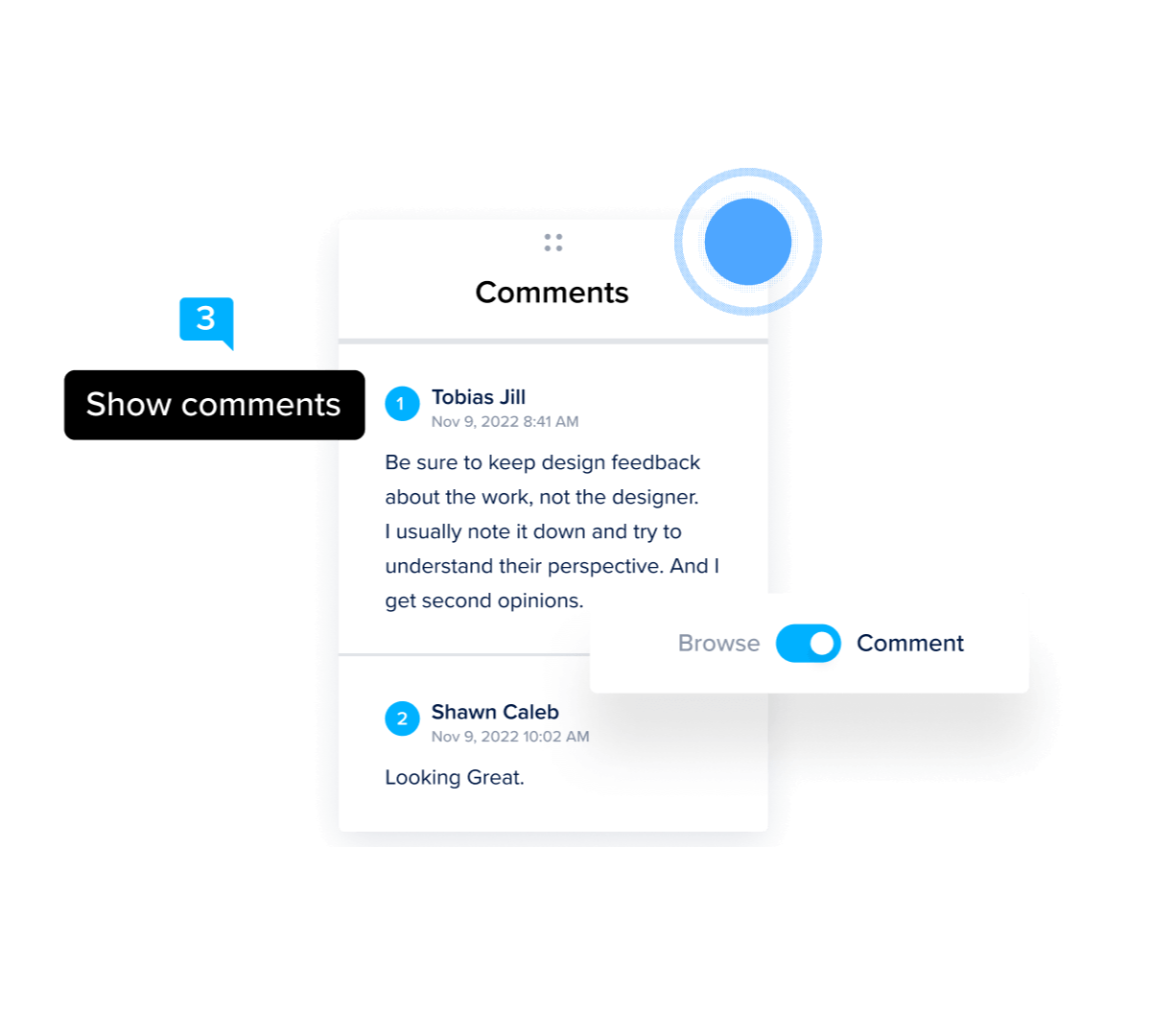 Review and collaboration mode for stakeholder feedback